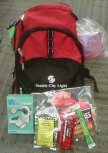 Photo of emergency preparedness kit.