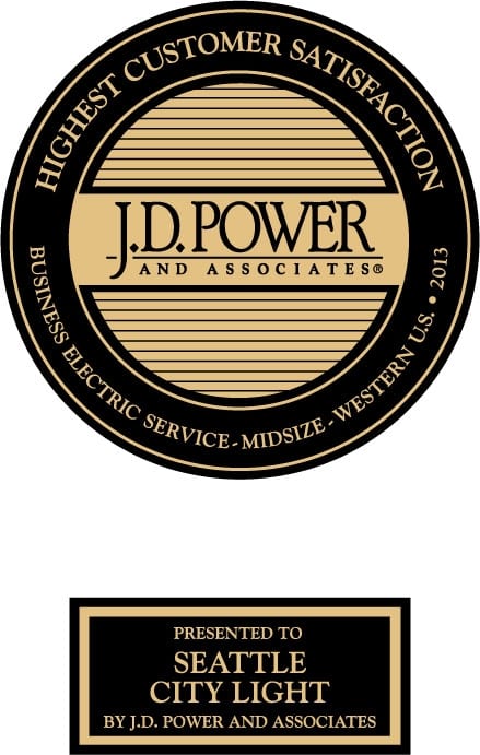 Photo of JD Power and Associates award.