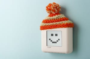 Photo of happy thermostat.