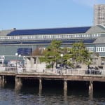Photo of solar panels on the Seattle Aquarium.