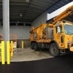 Photo of a vactor truck at the decant facility.