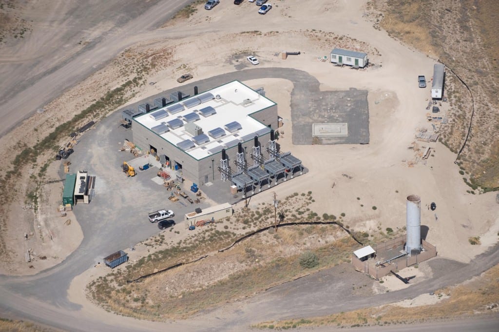 Aerial photo of Columbia Ridge landfill power plant