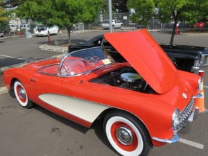 Photo of a mid-60s Chevy Corvette.
