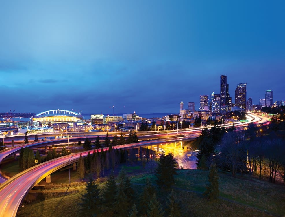 Photo of Seattle skyline.
