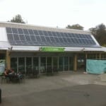 Photo of solar panels at Woodland Park Zoo Rainforest Cafe.
