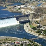 Photo of Grand Coulee Dam on the Columbia River.