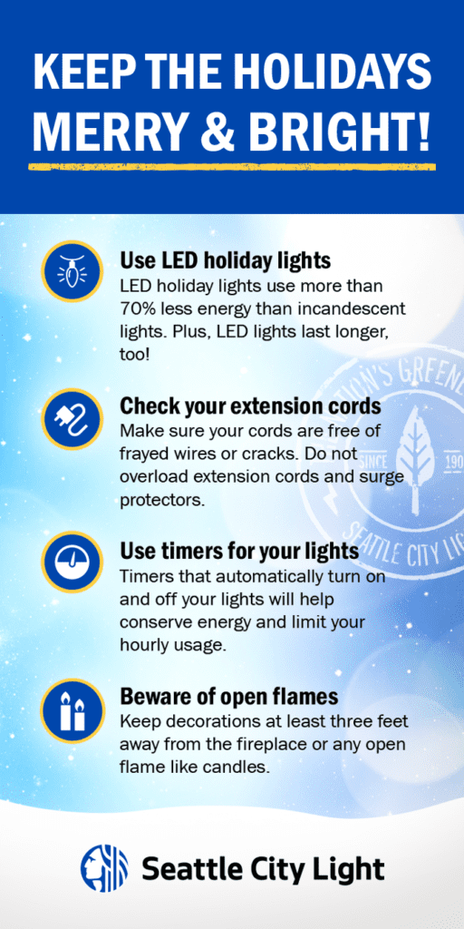 Graphic of tips on how to conserve energy. 