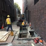 Construction at Occidental Alley