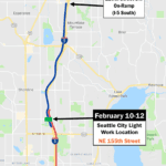 Map of rolling slowdown limits on I-5