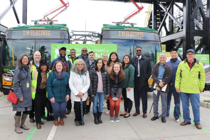 City Light staff involved with bus charging project