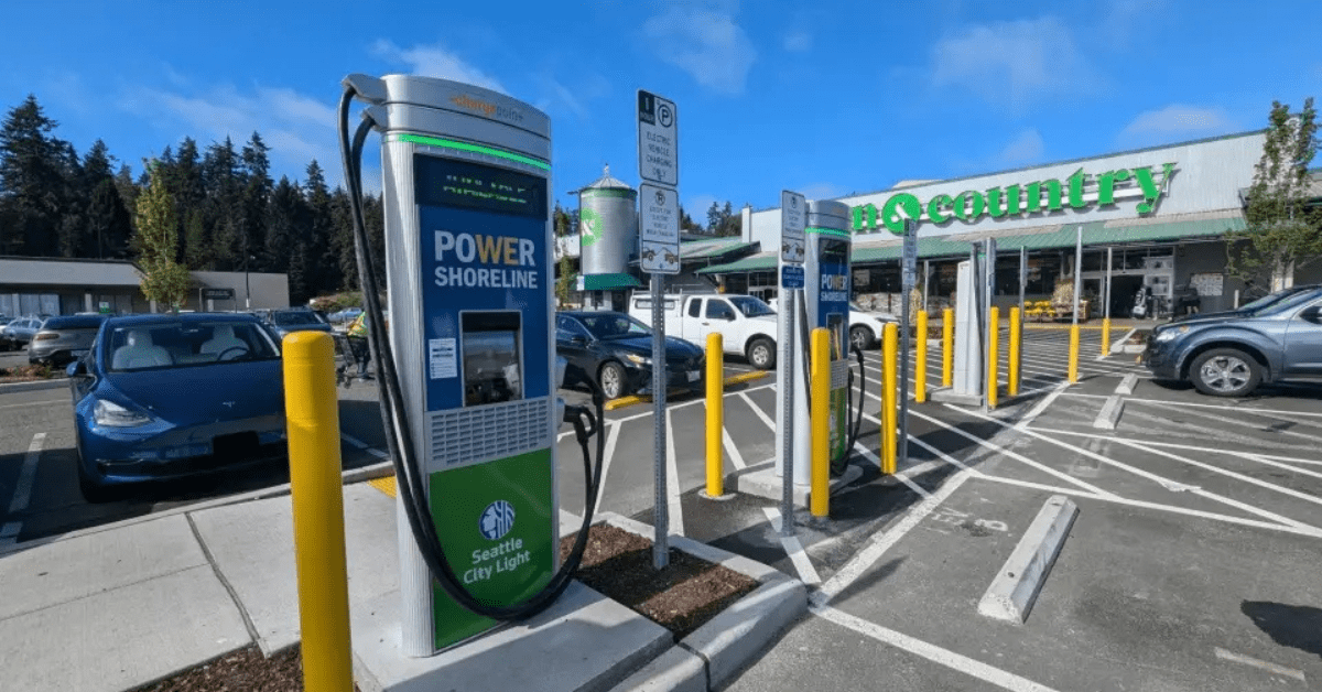 City Light EV Charger in Town & Country Markets parking lot