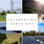 Collage of city light transmission lines and dams