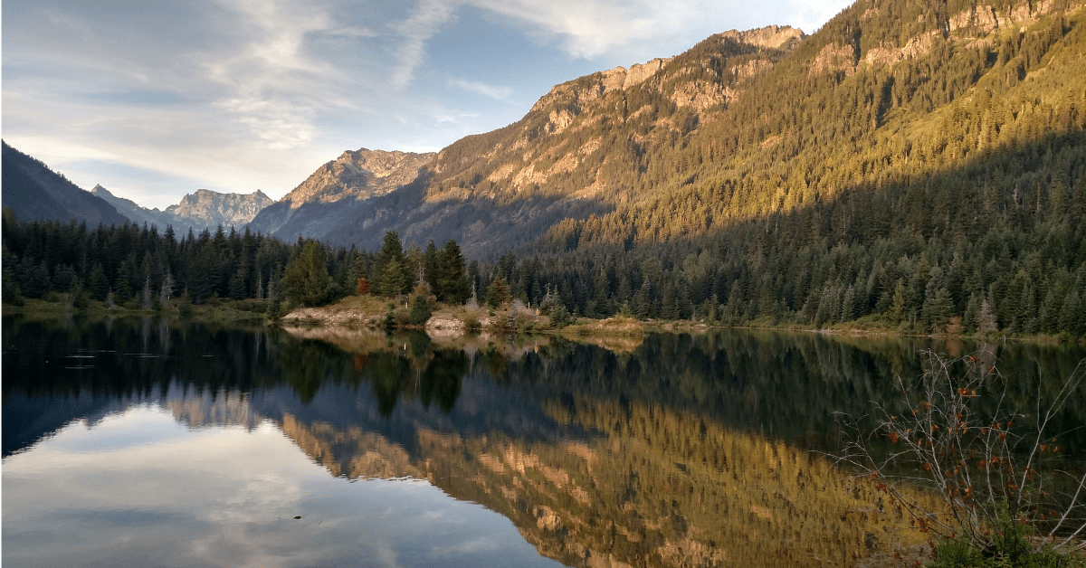 Mountain and reflection